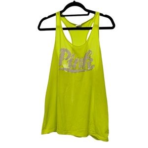 PINK Victoria’s Secret Neon Yellow Tank Top
